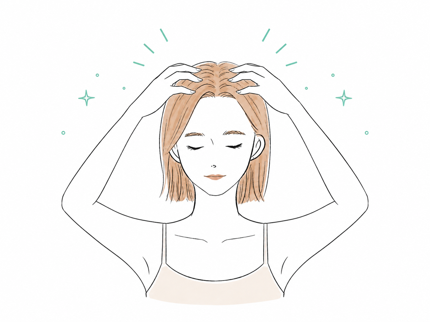 Hình minh họa cho thấy những vấn đề không thể đảm bảo cải thiện chỉ bằng phương pháp massage da đầu.