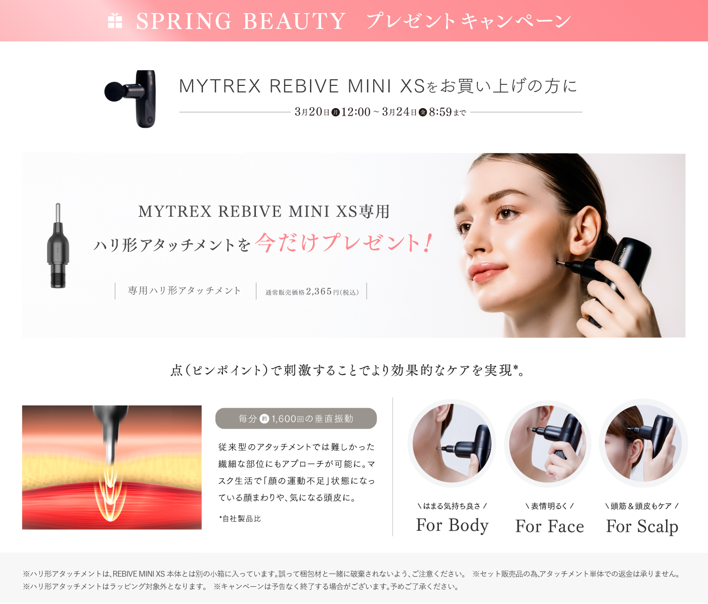 専用ハリ形アタッチメント
