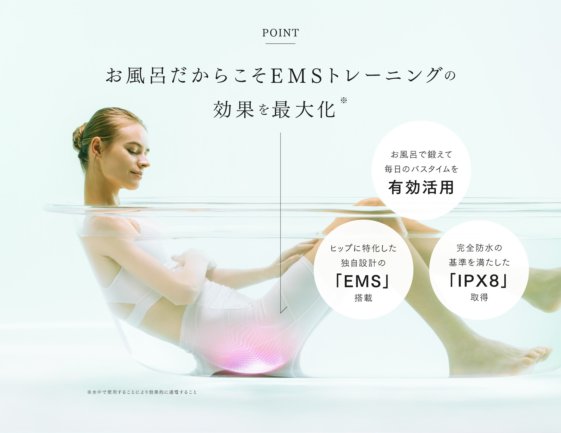 【お風呂でヒップアップ】MYTREX AQUA LIFT アクアリフト MYTREX AQUA LIFT | EMS ヒップトレーニングマシーン | お風呂で