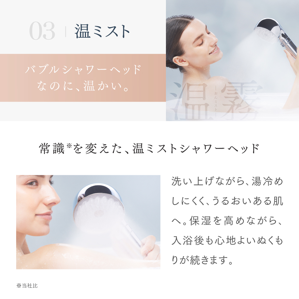 最大5億3,000万個のナノバブルで全身まるごと､美しく｡秘泡ファインバブル プラス マイトレックス シャワー ヘッド 高評価 レビュー 多数!!