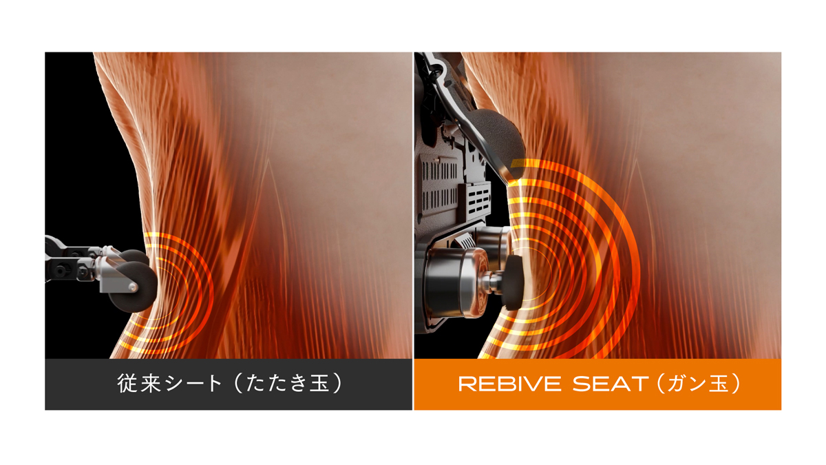 背中のコリを瞬時にほぐすだいさんの選択肢「REBIVE SEAT」誕生